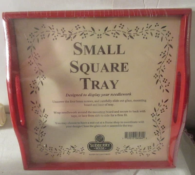 NEW Sudberry House RED SMALL SQUARE TRAY 8 3/4" Square Opening - Image 1 of 2