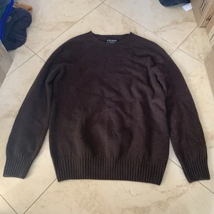 GENUINE FILSON 4GG Lambswool Crewneck Sweater Sz Medium Mens Brown - Picture 1 of 7