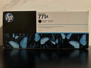 HP 771A Matowy czarny wkład atramentowy B6Y15A Nowy OEM Zapieczętowana gwarancja Exp 02/24 - Zdjęcie 1 z 3