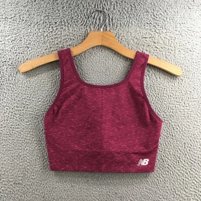 New Balance Activewear Sports Bra Womens 30 Purple Sleeve Pullover Crew Neck - Image 1 of 4