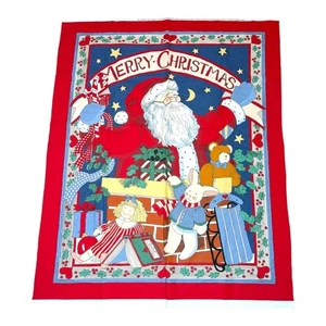 Vintage Fabric Traditions Susan Winget Christmas Panel Santa Toys 1994 Neu - Bild 1 von 6
