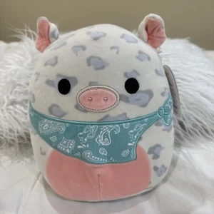Squishmallow blau Bandana Rosie das gefleckte Schwein 8" Rarität Neu mit Etikett Kellytoy - Bild 1 von 3
