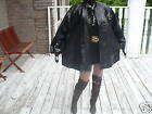 Rare New Designer Black GIANFRANCO FERRE Snakeskin Coat Jacket M-L 4-14