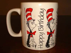 Vintage CAT in the HAT Mug 30th Birthday dr seuss STAFFORDSHIRE England 1987 - Picture 1 of 4