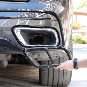 Stainless Black Exhaust Mufflers Tail Pipe Cover For BMW X5 G05 X7 G07 2019-2021 - Picture 1 of 12