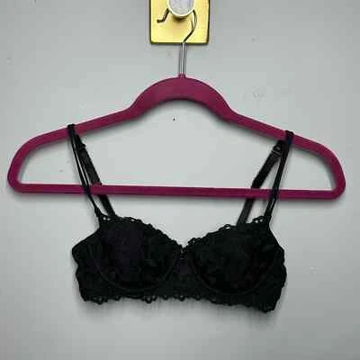 Sujetador Badgley Mischka Doble Correa Encaje Balconette Negro Foto 1 de 4