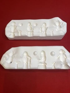 Slip Casting Mold/ 4 Small Penguins - Picture 1 of 10