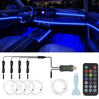 Auto LED Innenbeleuchtung Sync Ambientebeleuchtung Innenraum Lichtleiste Musik.