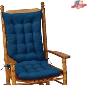 Quilted Chair Cushion Set - Luxurious - Rocking Chairs, Dining Chairs, - Blue - Picture 1 of 4