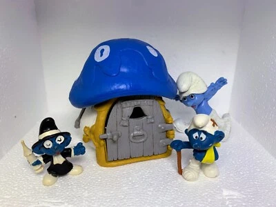 4.0013-15 Casa de campo de los Pitufos 40013 azul casa de pitufos Schleich juguete Maison Schtroumpf Foto 1 de 4