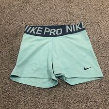 Nike Shorts Womens Medium Green Compression 3 Inch Nike Pro DriFit Ladies