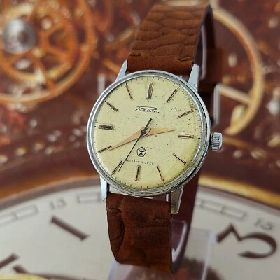 Vintage Watch USSR RAKETA ,,Jeans" Yellow Dial Soviet Wristwatch Mechanism 2609 - image 1 of 4