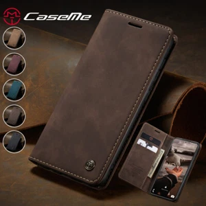 Funda tipo billetera magnética de cuero con tapa para Samsung Galaxy S10e/S9+/S8+/S7 Edge - Imagen 1 de 29