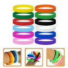 12Stk Silikon Luminöse Armbänder Gummi Glühen Wristbänder für Kinder Teenager