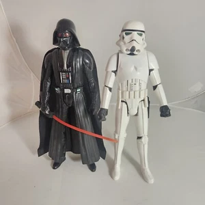 Hasbro Star Wars 2016 Darth Vader And Stormtrooper 12” Toy Figures Works Missing - Picture 1 of 10