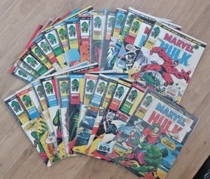 MIGHTY WORLD OF MARVEL. 27 different issues, between #110 & 138. 1974/1975 (894) - Imagen 1 de 6