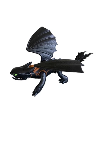 How to Train Your Dragon Toothless Night Fury Movable Toy Figure Legs Mouth Move Cover