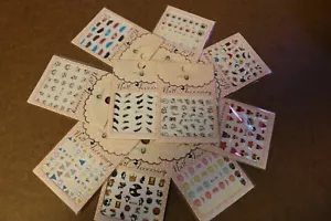 New NIP Nail Art Water Transfer Sticker Decals 10 sheets - Picture 1 of 9