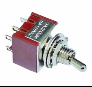 1/5/10 PCS DPDT Mini Toggle Switch ON-OFF-ON MTS203 USA /SH - Picture 1 of 2