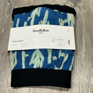 New Goodfellow 2 Pack Boxer Briefs Small Cactus TS1 - Picture 1 of 2