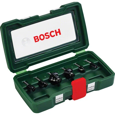 Bosch TC Router Bit 6 Piece Set, With Case, 1/4" Shank, and Carbide - image 1 of 4