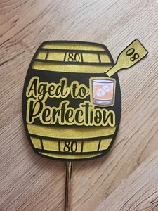 Aged to Perfection Personalised Cake Topper Birthday Boy Girl - Picture 1 of 4
