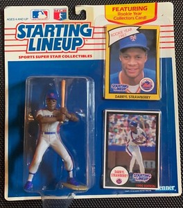 1990 Kenner Starting Lineup MLB Darryl Strawberry Rookie Year Collector Card NIB