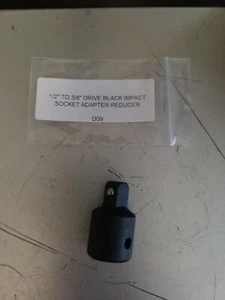 1/2" TO 3/8 INCH DR DRIVE BLACK IMPACT SOCKET ADAPTER REDUCER TOOL ADAPTOR - Picture 1 of 9