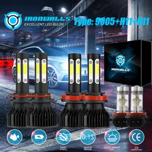 For Honda CR-V Civic 2015-2023 4-sides LED Headlight Fog Bulbs Combo Kits White - Picture 1 of 12