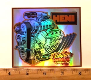 NEW Awesome BLOWN HEMI ENGINE 426 CI Holographic Bright Sticker Decal - Picture 1 of 3