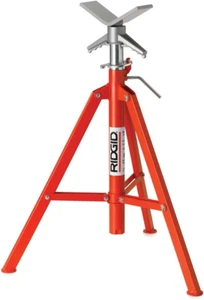 22168 Model VF-99 V Head High Folding Pipe Stand, 12-Inch Pipe Stand, Red - Picture 1 of 7