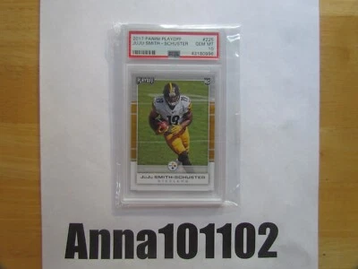 2017 Panini Playoff Juju Smith-Schuster Rookie RC #225 PSA GEM MT 10 - Image 1 of 3