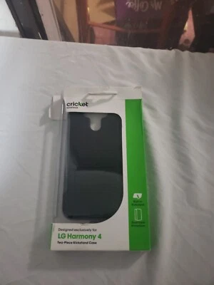 LG Harmony 4 Two Piece Kickstand Phone Case-Black-Dual Layer-AlGF7245 Compatible - Image 1 of 2