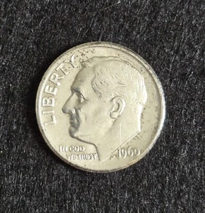 1960-D Roosevelt Dime AU 90% SILVER - Picture 1 of 6