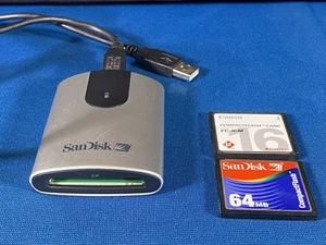 SanDisk ImageMate CF Model SDDR-91 Flash Kartenleser + 64MB & 16MB CompactFlash - Bild 1 von 7
