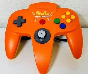Authentic Pikachu Pokemon Orange Nintendo 64 N64 Limited Edition Controller - Picture 1 of 6