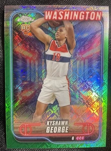 2024-25 Topps Chrome-Green Topps Logo Refractor #158 Kyshawn George RC - Picture 1 of 2