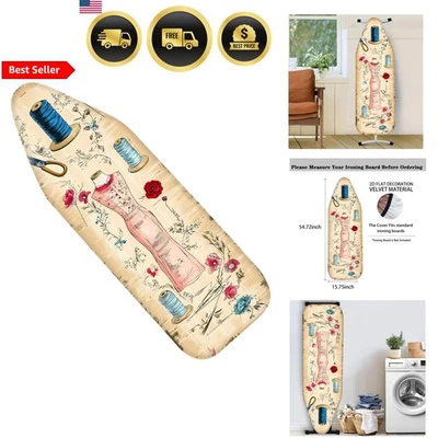 Vintage Sewing Floral Pattern Ironing Board Cover 15x54 Inch Home Decor Foto 1 de 4