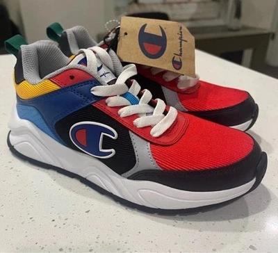 Champion Color Block Multicolor Lace up Sneakers Boys Size 3 - Image 1 of 4