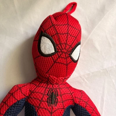 Marvel Spiderman Bath Scrubbie Plush 13" with Loop to Hang - Image 1 of 4