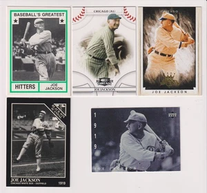 FIVE CARD SHOELESS JOE JACKSON LOT - CHICAGO WHITE SOX - Picture 1 of 1