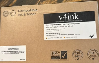 4X CF283A Compatible W/ HP 83A Laser Jet Pro MFP M225DW More  Black New - Image 1 of 4