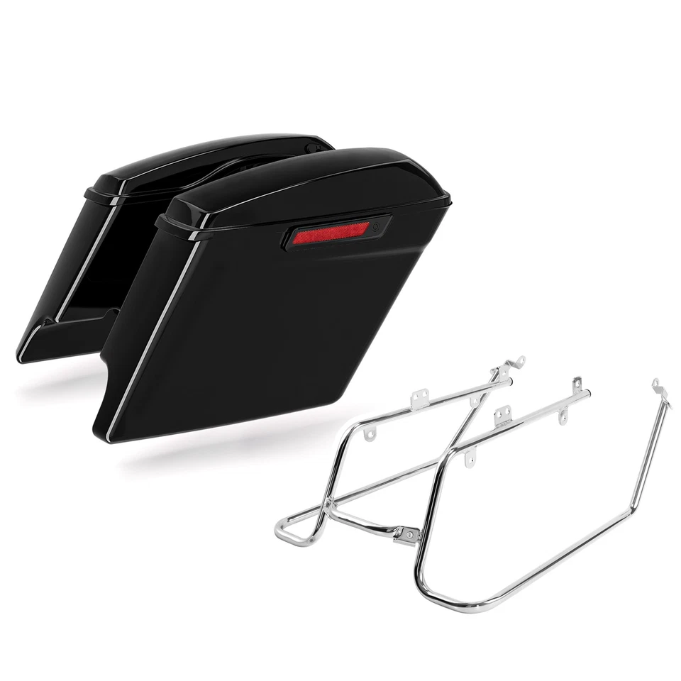 Alforjas duras y soporte de conversión apto para Harley Dyna Street Bob FXDB 2008-17 Foto 1 de 4