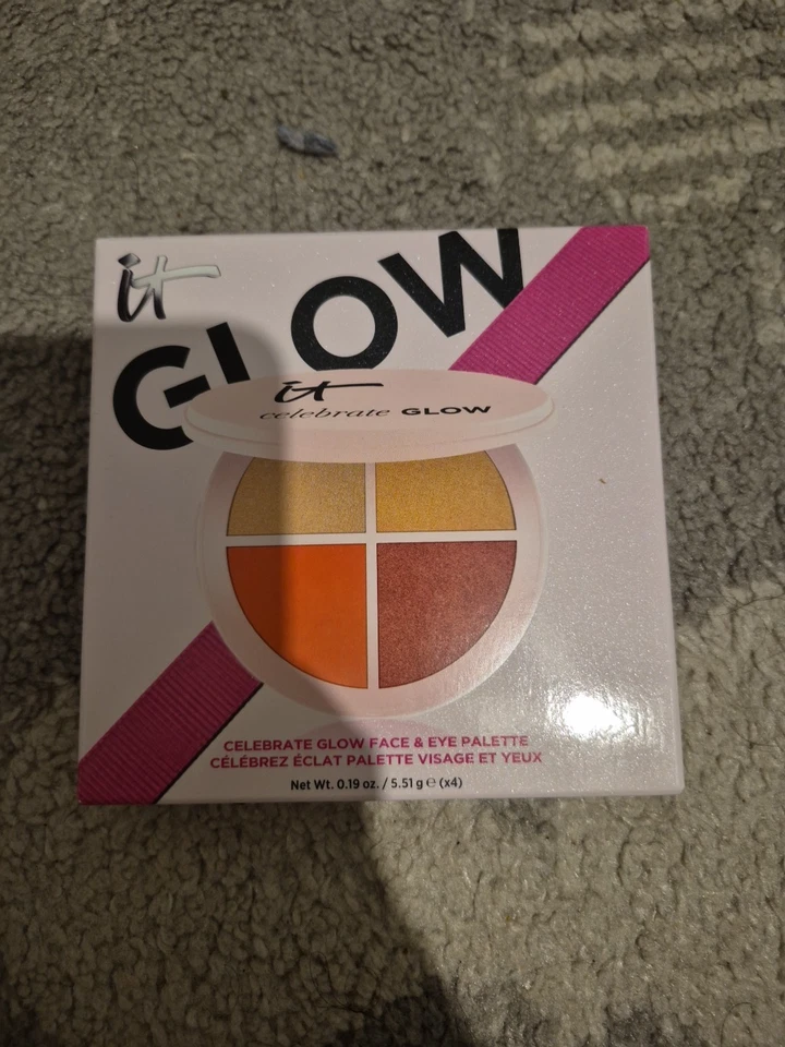 It Cosmetics Celebrate GLOW Face & Eye Palette 4 Multi-Dimensional Shades NIB - Image 1 of 1