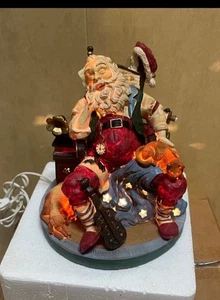 Day After Christmas Weihnachtsmann beleuchtete Spielfigur ~ weißes Weihnachtslied - Bild 1 von 5