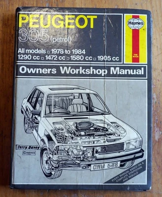 Haynes Workshop Manual No. 538. Peugeot 305 (petrol). All Models. 1978 to 1984 - Image 1 of 3