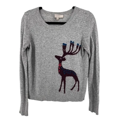 Suéter Ann Taylor LOFT Para Mujer Gris Reno Talla M Mezcla Lana Merino Foto 1 de 4