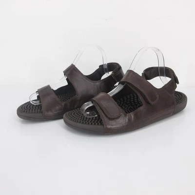 Sandalias de masaje Kenkoh Balance para hombre talla 11 cuero marrón gancho correas 2312 Foto 1 de 4