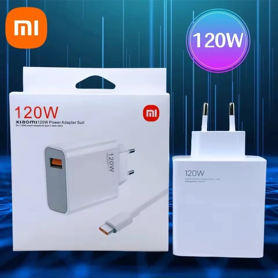 Caricatore ORIGINALE Caricabatteria Xiaomi 120W ricarica rapida + cavo Type C 1M - Immagine 1 di 4