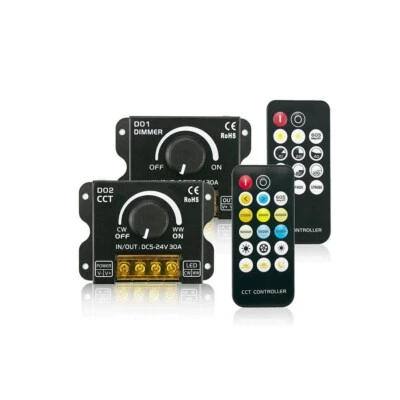 DC 5V 12V 24V 30A RF LED Light Strip Dimmer PWM Dimming Controller Wireless - Image 1 of 4